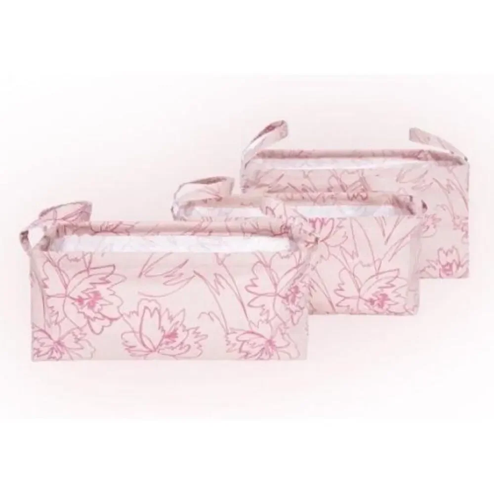 NWT Summer & Rose Brylin Basket Trio Pink Floral 3 Pieces